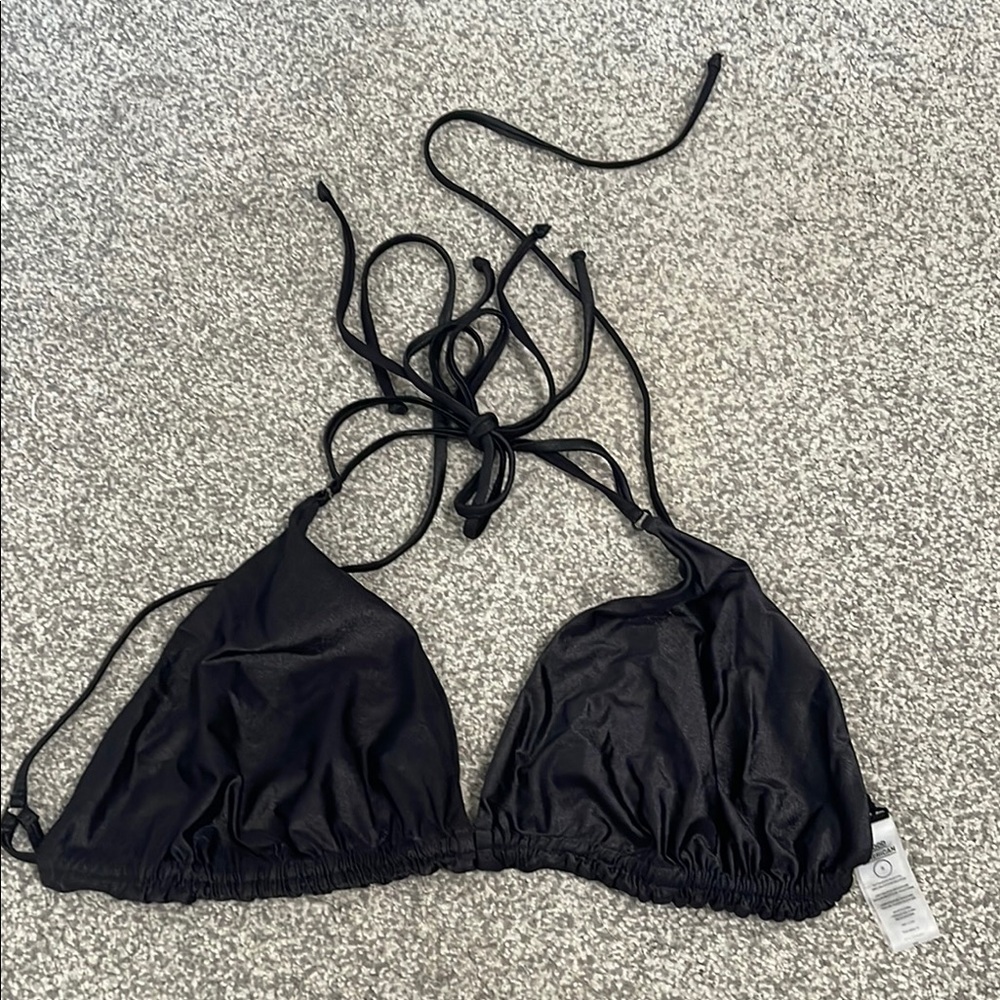 Good American Triangle Tie Bikini Top Size 8